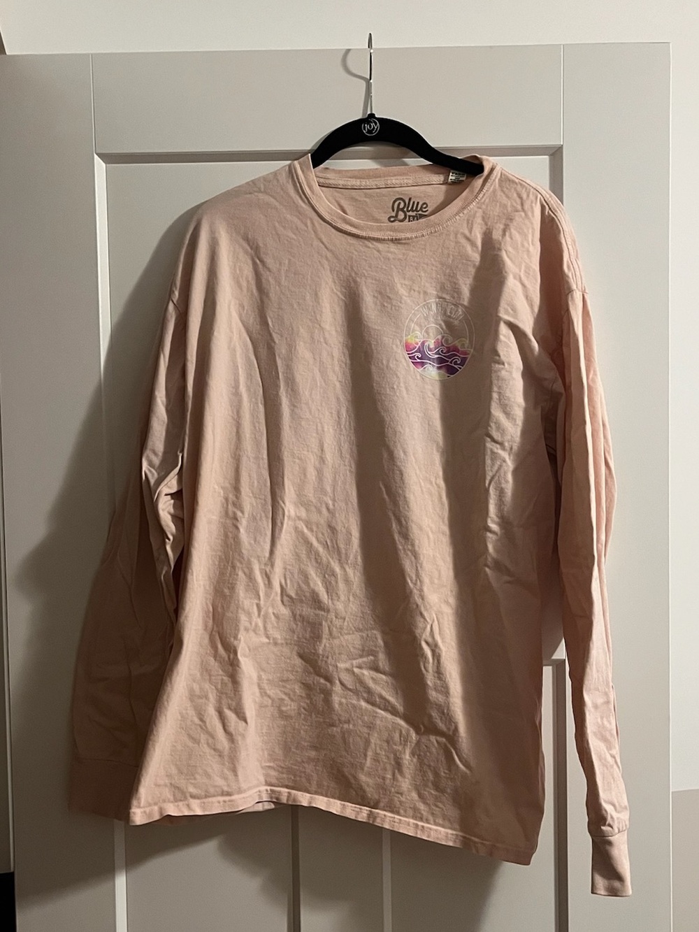 Lake Winnipesaukee Blue 84 Light Pink Long Sleeve Tee